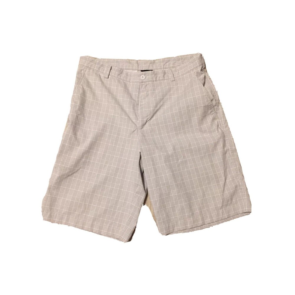 Men's NIKE GOLF DRI-FIT PLAID SHORTS size 34 360202 CC16